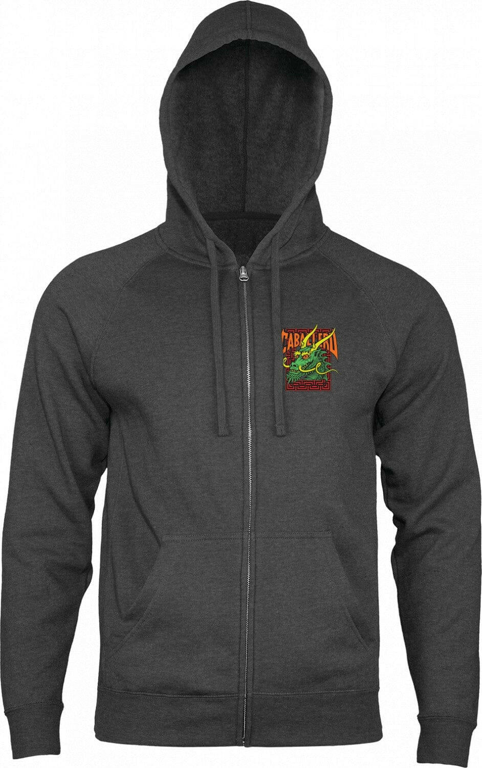 Powell Peralta - Caballero Street Dragon Mens Zip Hoodie Charcoal Heather.