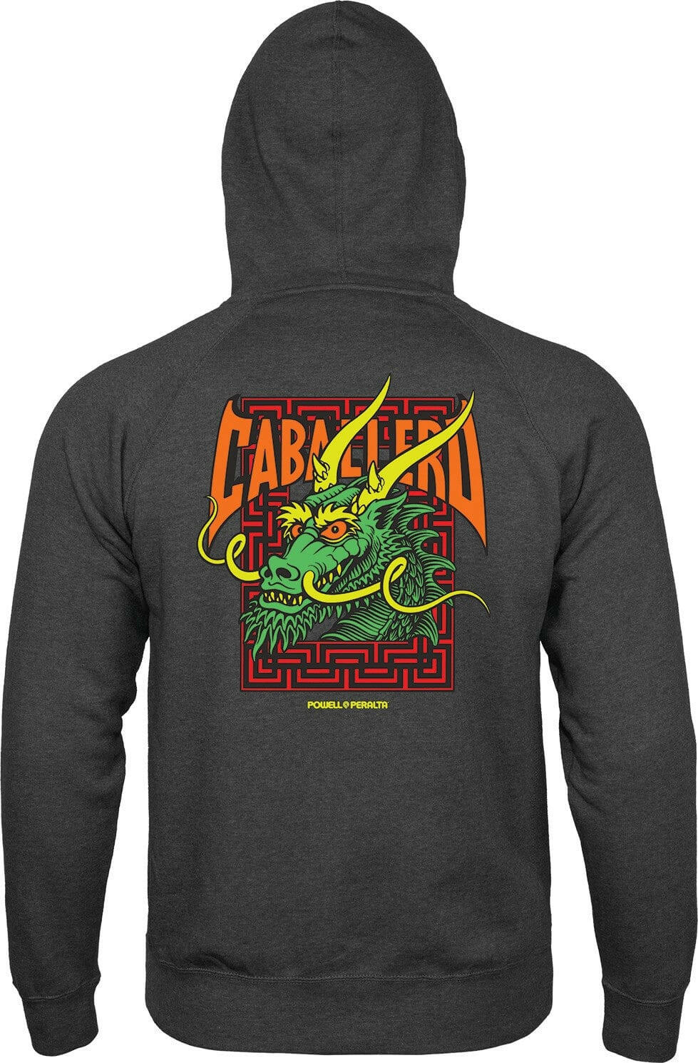 Powell Peralta - Caballero Street Dragon Mens Zip Hoodie Charcoal Heather.