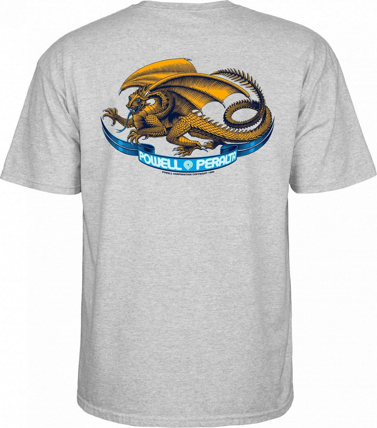 Powell Peralta - Oval Dragon Tee Grey.