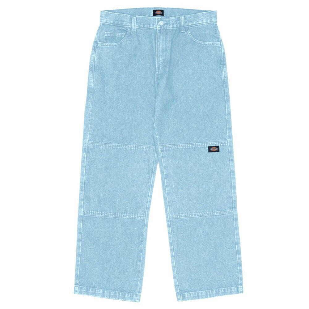 Dickies - 85-283 Double Knee Loose Fit Denim Jeans Light Indigo.