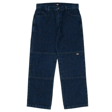 Dickies - 85-283 Double Knee Loose Fit Denim Jeans Rinsed Indigo.