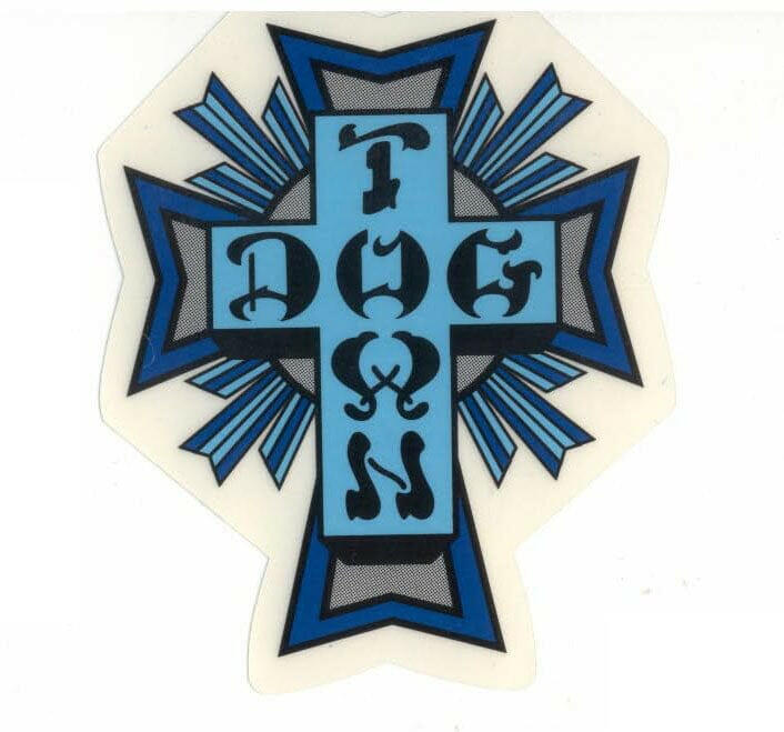 Dogtown - Blue Cross 3.5" Sticker.