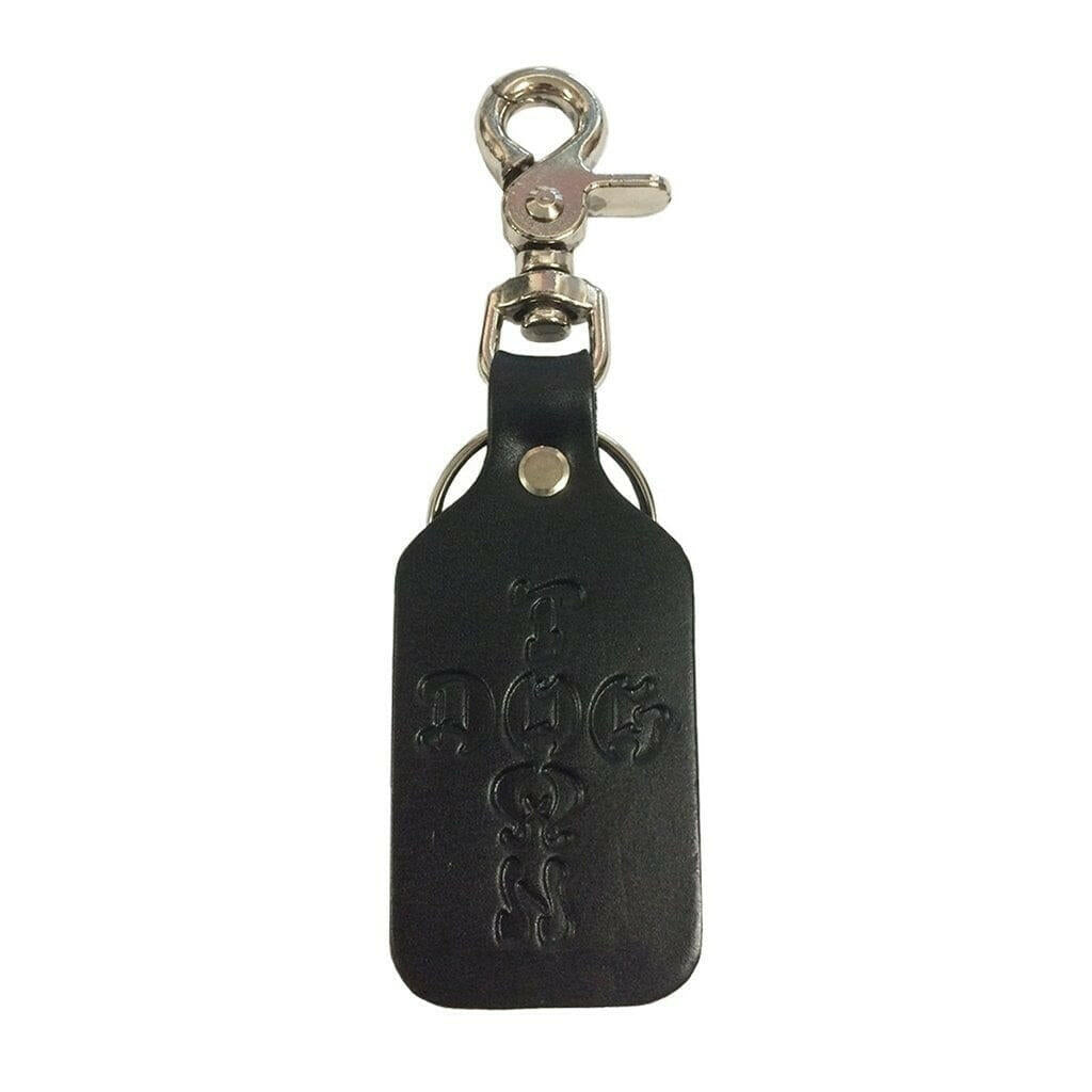 Dogtown - Leather Clip On Keychain Black.