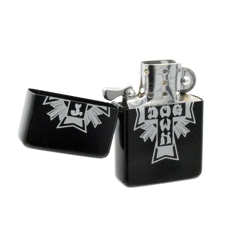 Dogtown - Cross Logo Flip Top Metal Lighter Black.