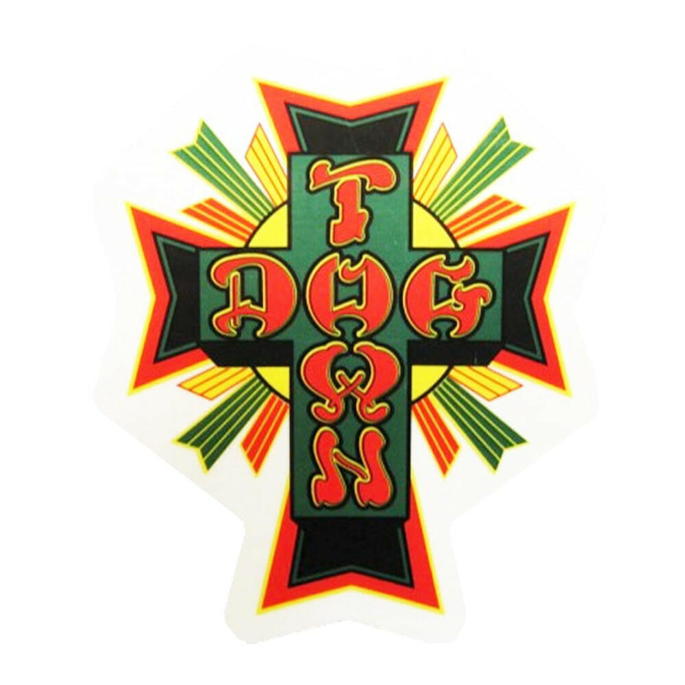 Dogtown - Rasta Cross 3.5" Sticker.