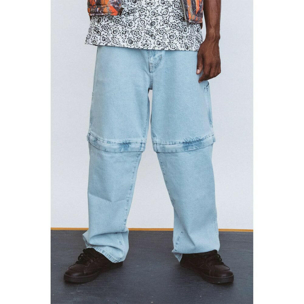 Fucking Awesome - Baggy Zip Off Carpenter Pants Light Blue.