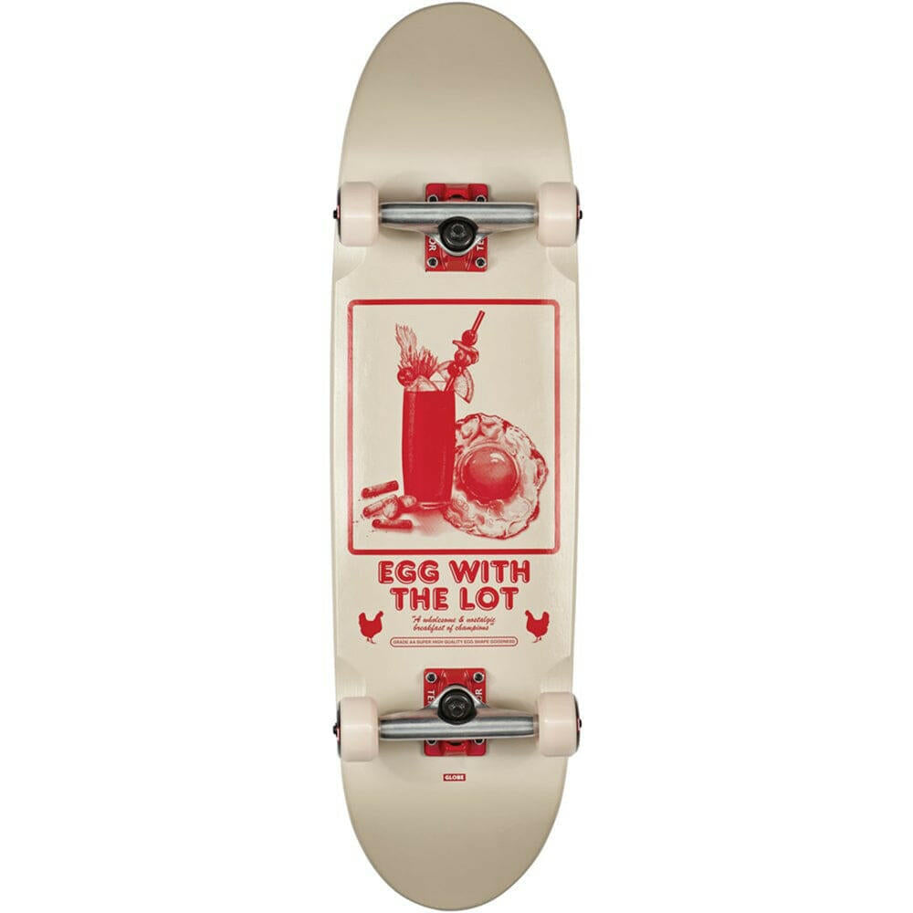 Globe - Eggy Off-White/The Lot 8.625 Complete Skateboard.