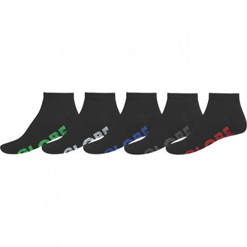 Globe - Stealth Ankle Youth Socks Black 5 Pack.