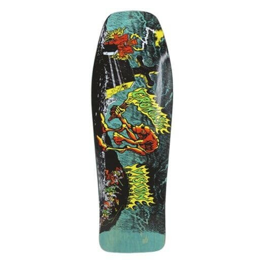 Vision - Tom Groholski Graveyard Turquoise Stain 9.75" Reissue Skateboard Deck.