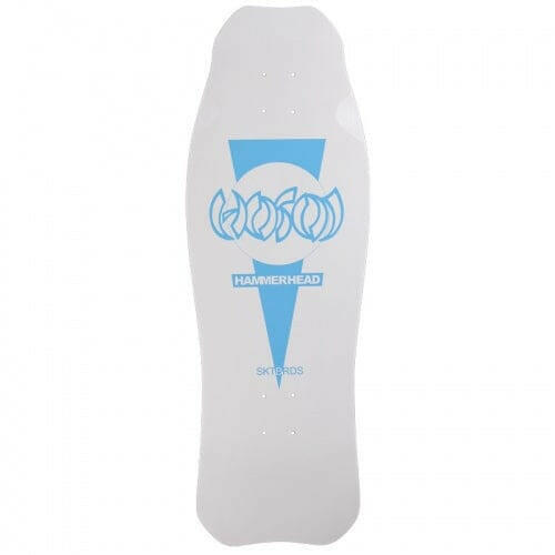 Hosoi - Hammerhead White/Blue 10.375" Reissue Skateboard Deck.