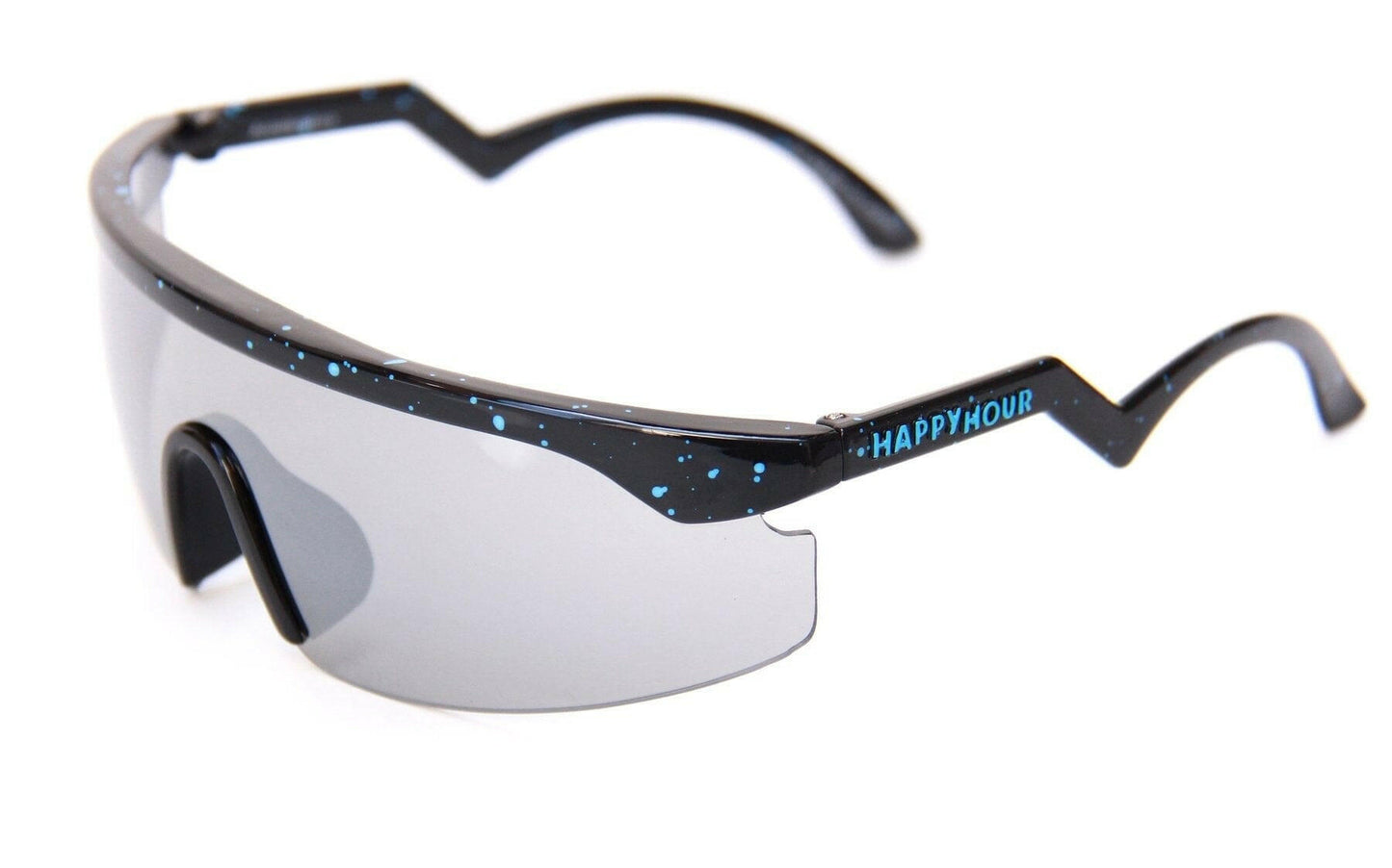 Happy Hour - Accelerators Sunglasses Black/Blue Splatter.