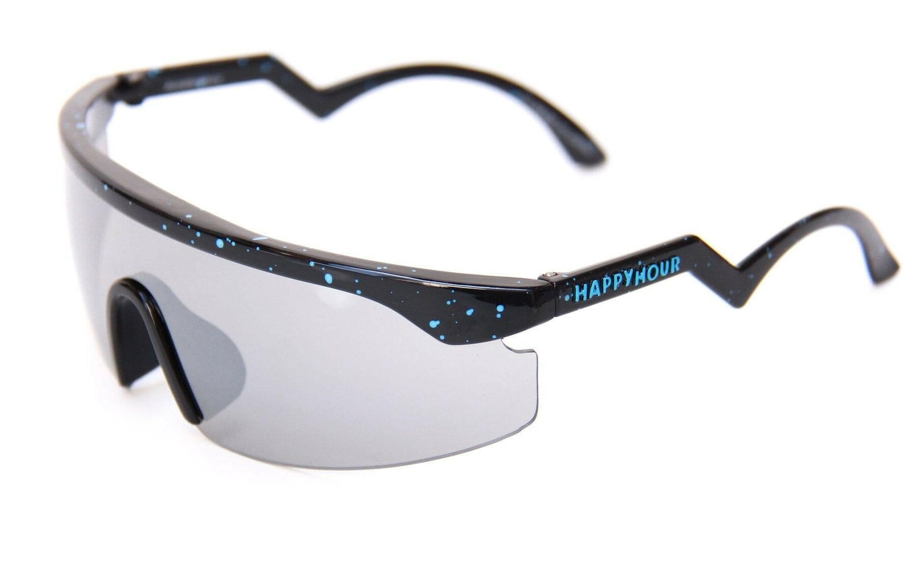Happy Hour - Accelerators Sunglasses Black/Blue Splatter.