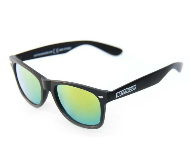 Happy Hour - Mamba Blacks Beach Sunglasses Black/Yellow Mirror.