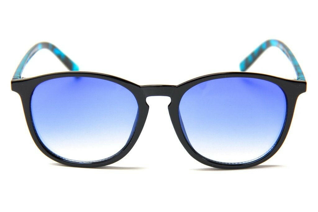 Happy Hour - Flap Jacks Blue Trip Sunglasses Black/Blue Tortoise.