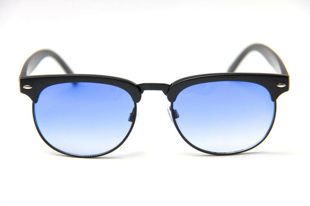 Happy Hour - Herman G2 Sunglasses Matte Black/Clear Blue.