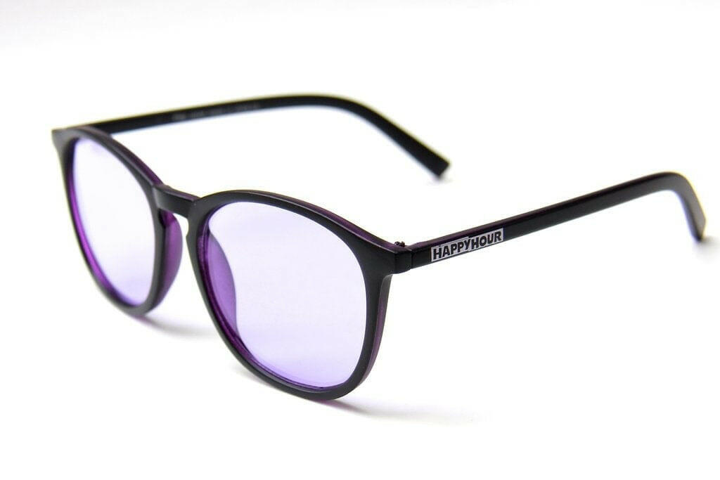 Happy Hour - Leabres Flap Jacks Hot Buffs Sunglasses Black/Purple.