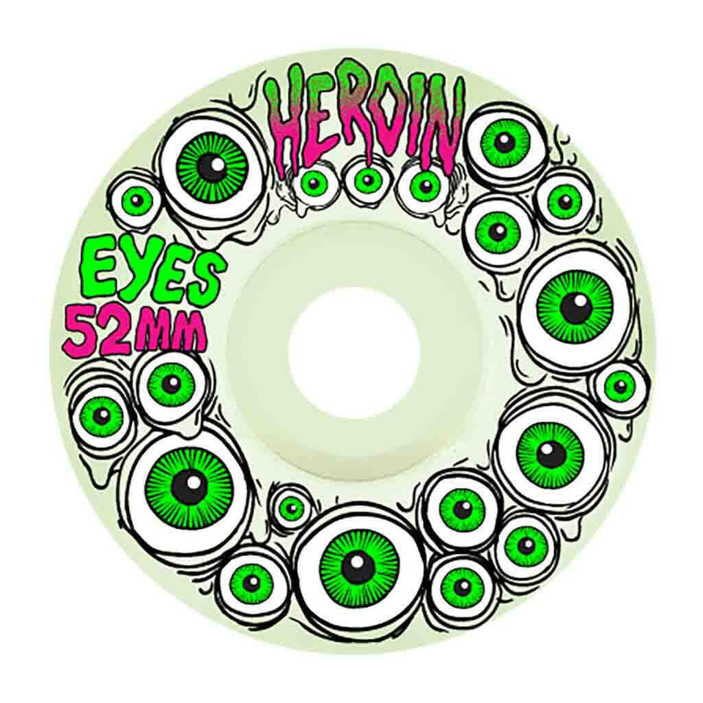 Heroin - Eyes Glow Green 52M 101A Skateboard Wheels.