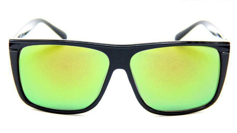 Happy Hour - Casino Sunglasses Black/Gold Mirror Lens.