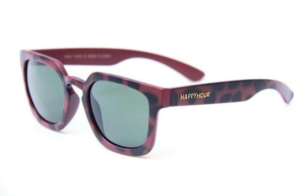 Happy Hour - Wolf Pup Sunglasses Frosted Burgundy/G15 Lens.
