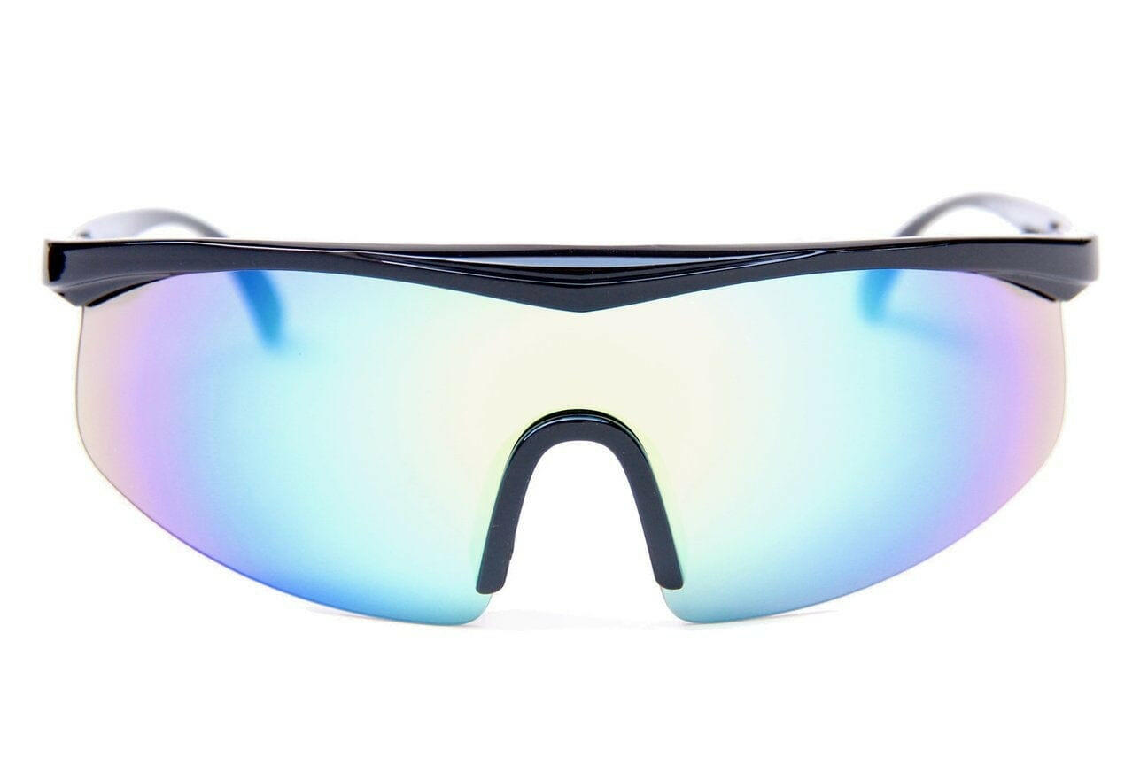 Happy Hour - Fire Birds Sunglasses Gloss Black/Blue Mirror.