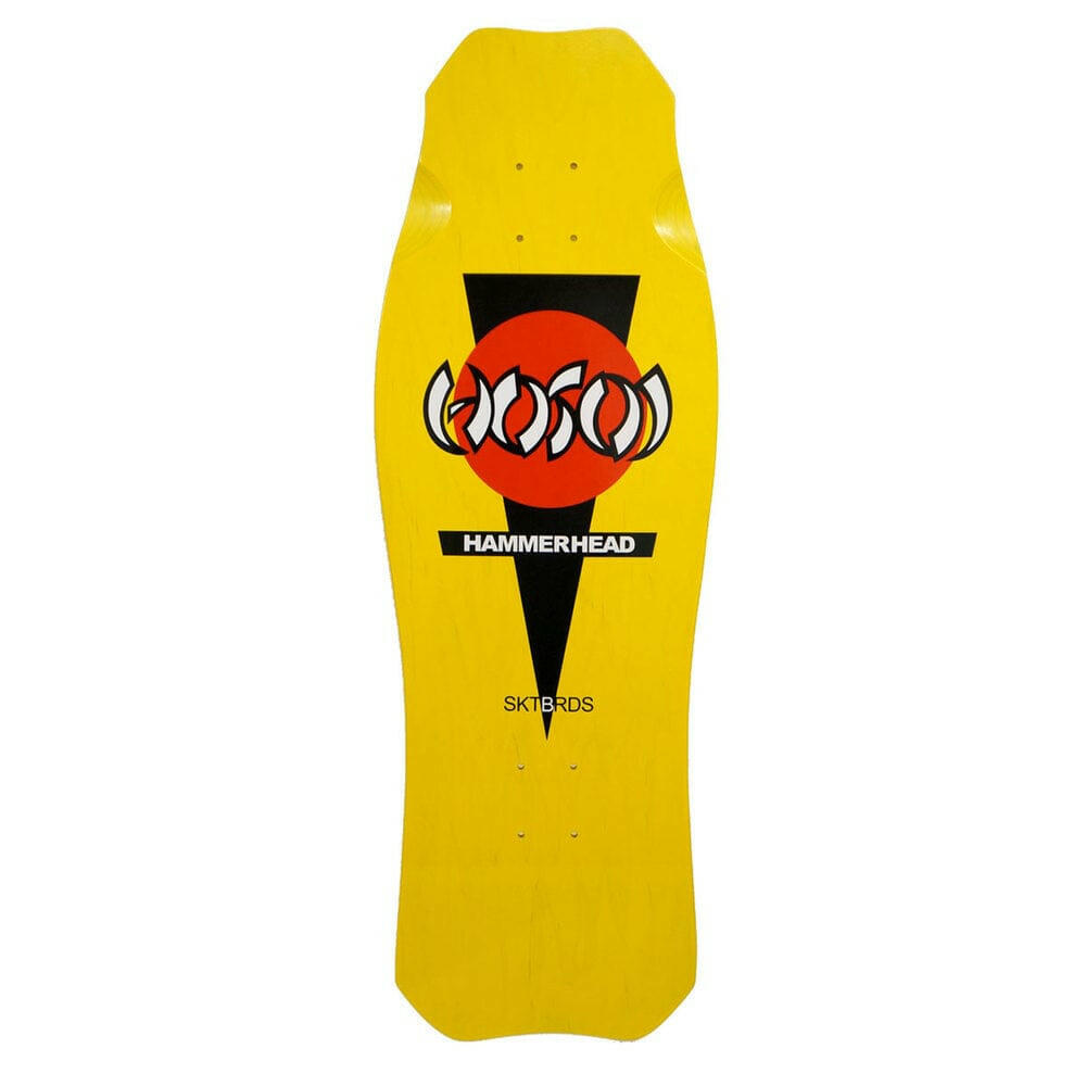 Hosoi - Hosoi Hammerhead Yellow 10.375" Reissue Skateboard Deck.