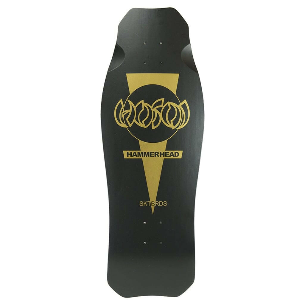 Hosoi - OG Hammerhead Matte Black/Gold 10.5 Reissue Skateboard Deck.