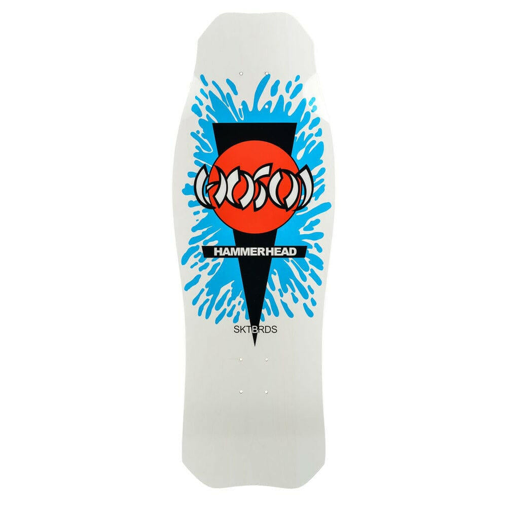 Hosoi - OG Hammerhead Splat White/Blue 10.5" Skateboard Deck.