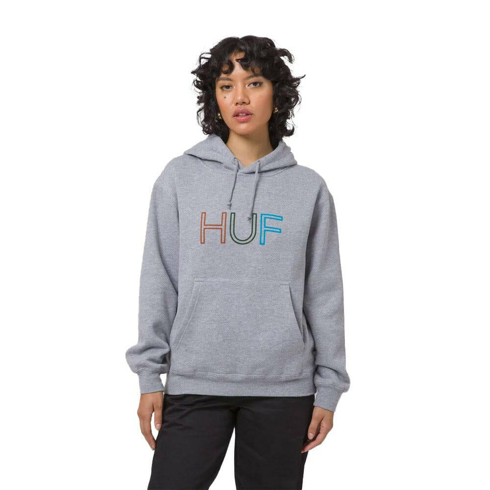Huf - Huf HD Logo Womens Hoodie Grey Heather.