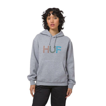 Huf - Huf HD Logo Womens Hoodie Grey Heather.