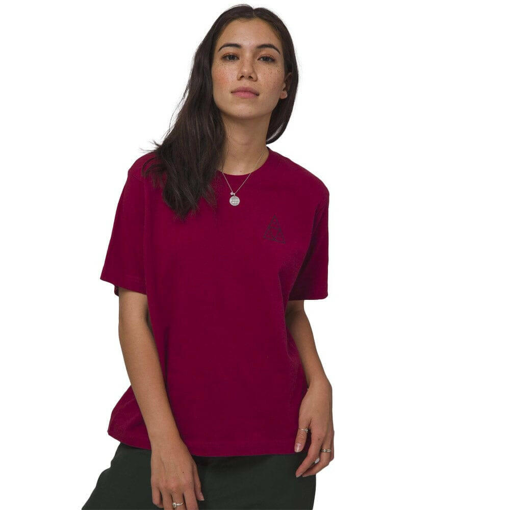 Huf - Triple Triangle Womens Relax Tee Bloodstone.