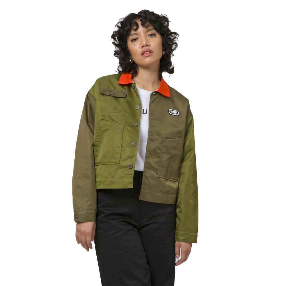 Huf - Womens Flight Crop Jacket Olive.