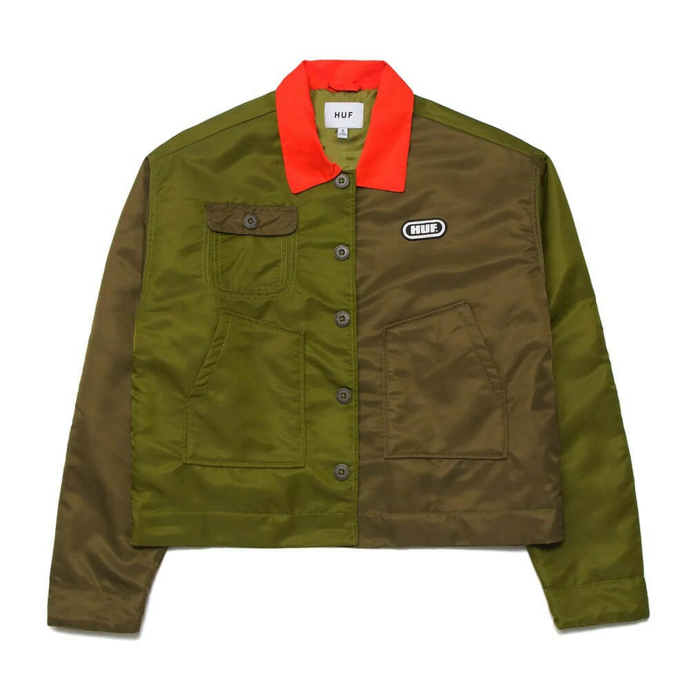 Huf - Womens Flight Crop Jacket Olive.
