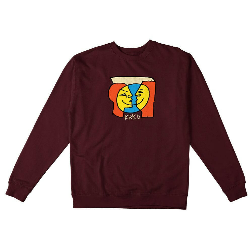 Krooked - KRKD Moonsmile Crew Maroon.