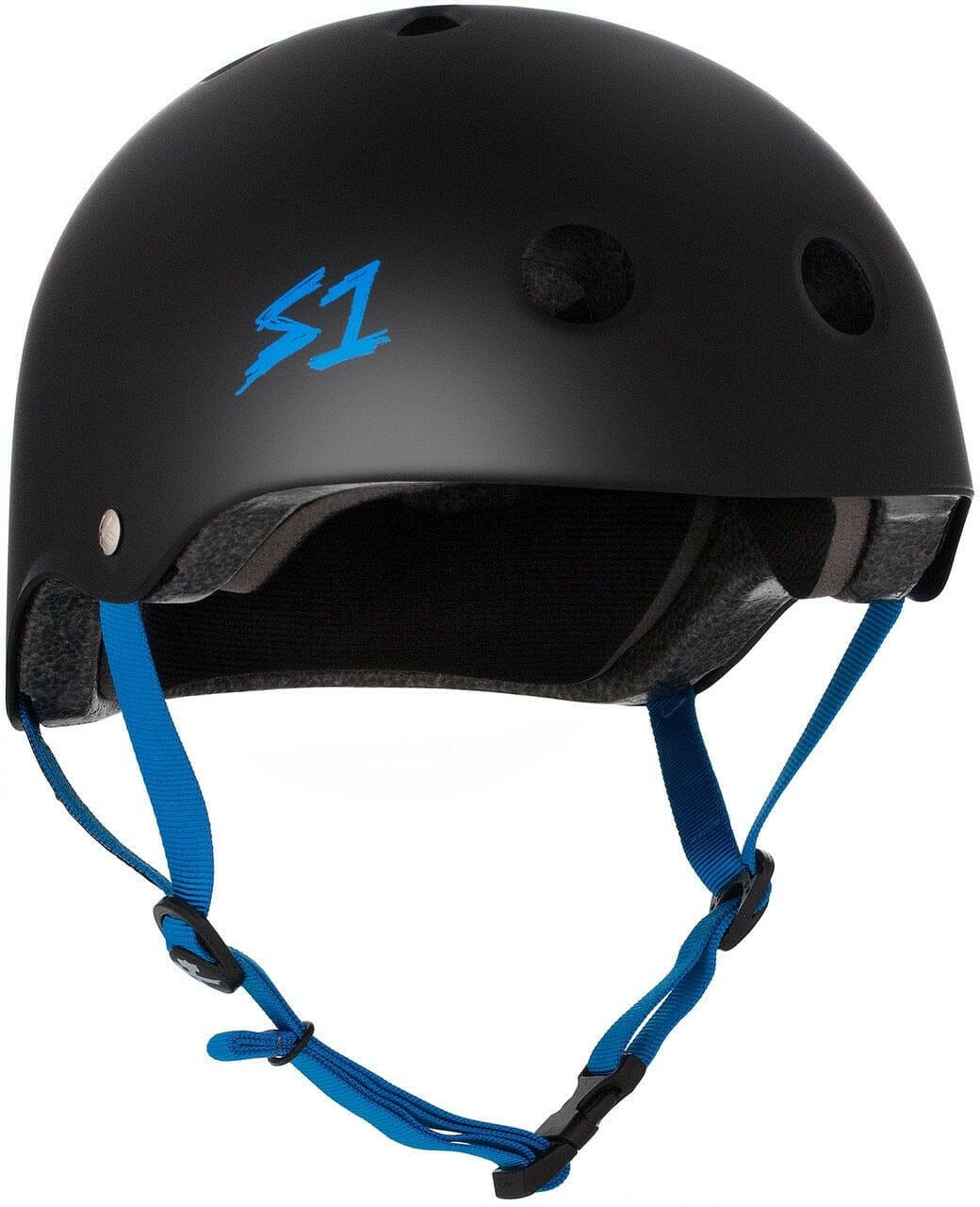 S-One - Lifer Helmet Black Matte/Cyan Strap.