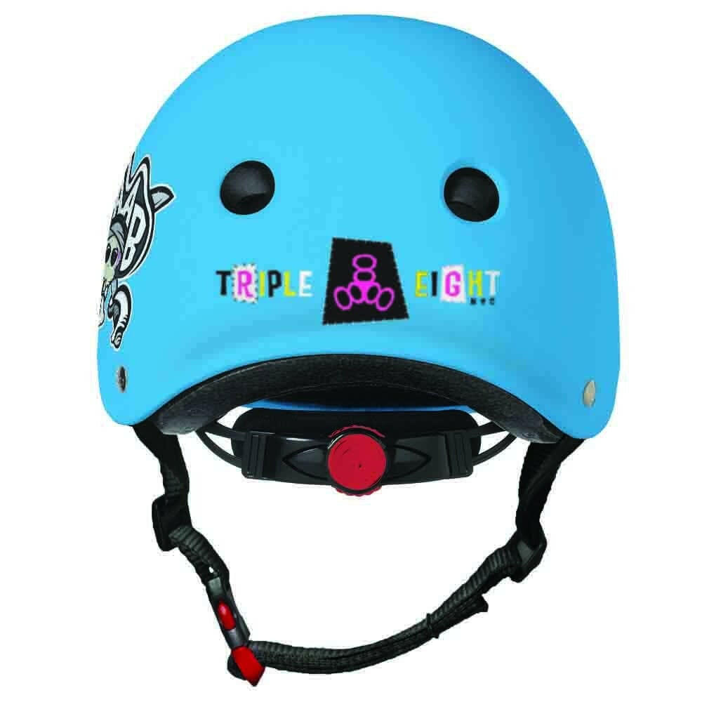Triple 8 - Lil 8 Certified Staab Edition Youth Helmet Neon Blue Rubber.