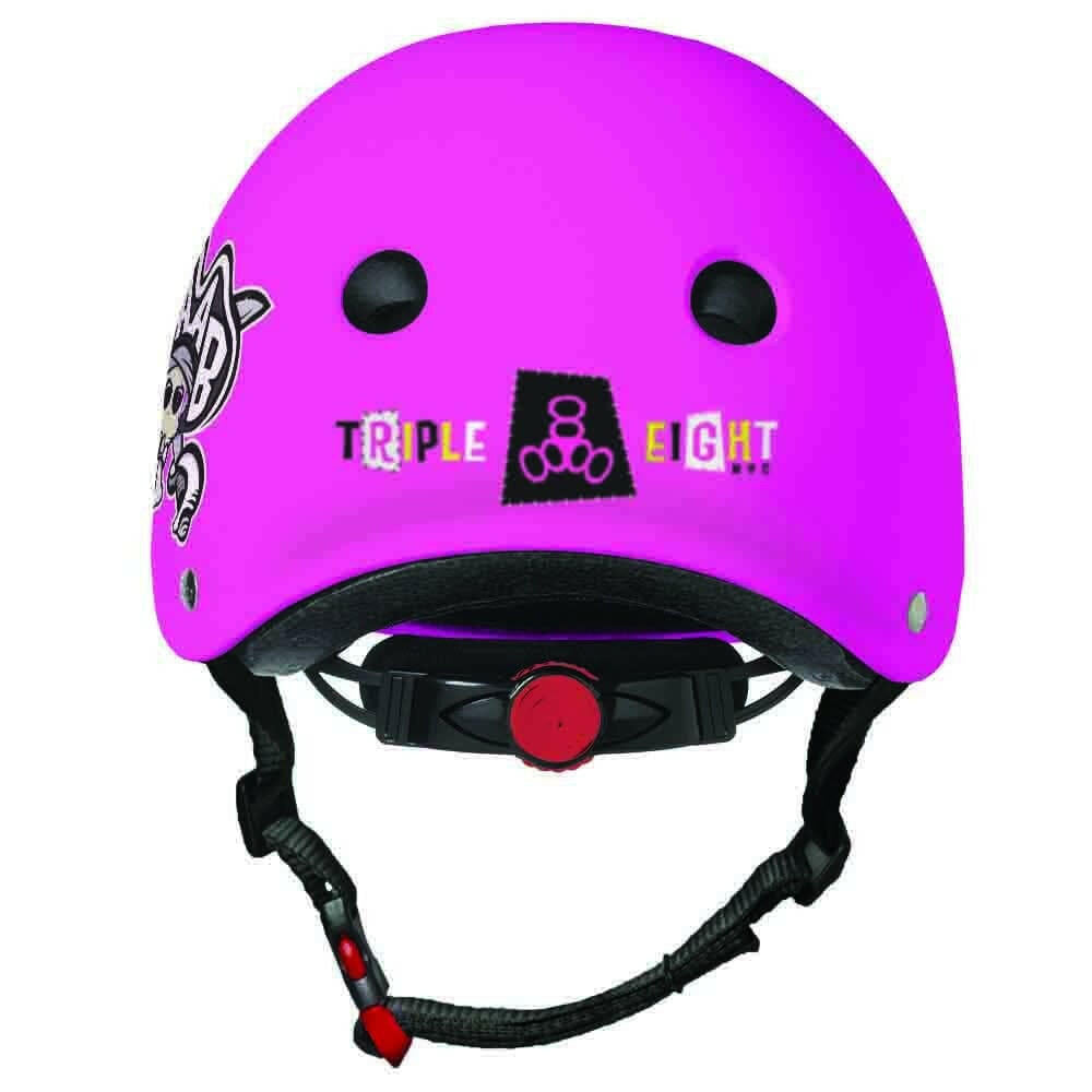 Triple 8 - Lil 8 Certified Staab Edition Youth Helmet Neon Pink Rubber.