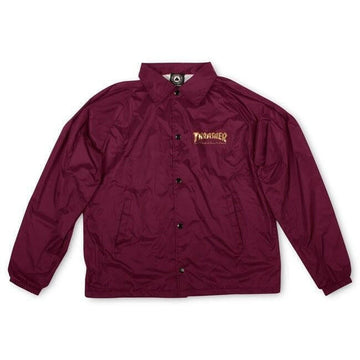 Thrasher - Pentagram Mens Coach Jacket Maroon.