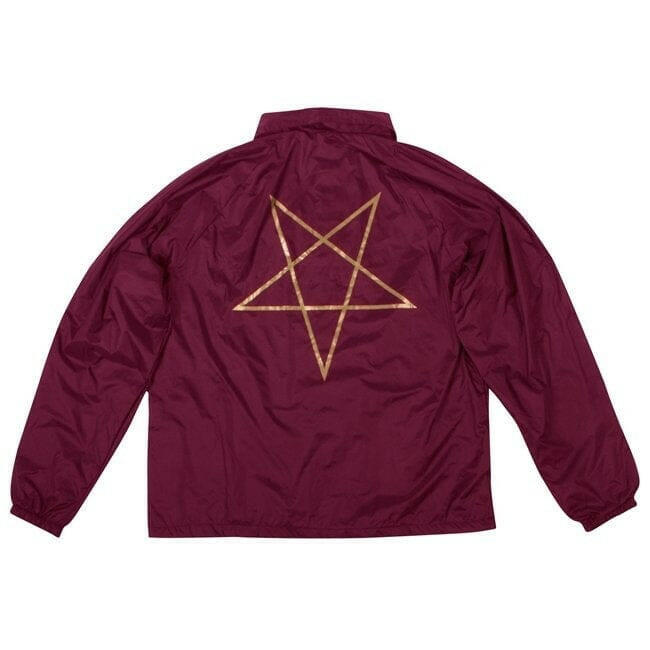 Thrasher - Pentagram Mens Coach Jacket Maroon.