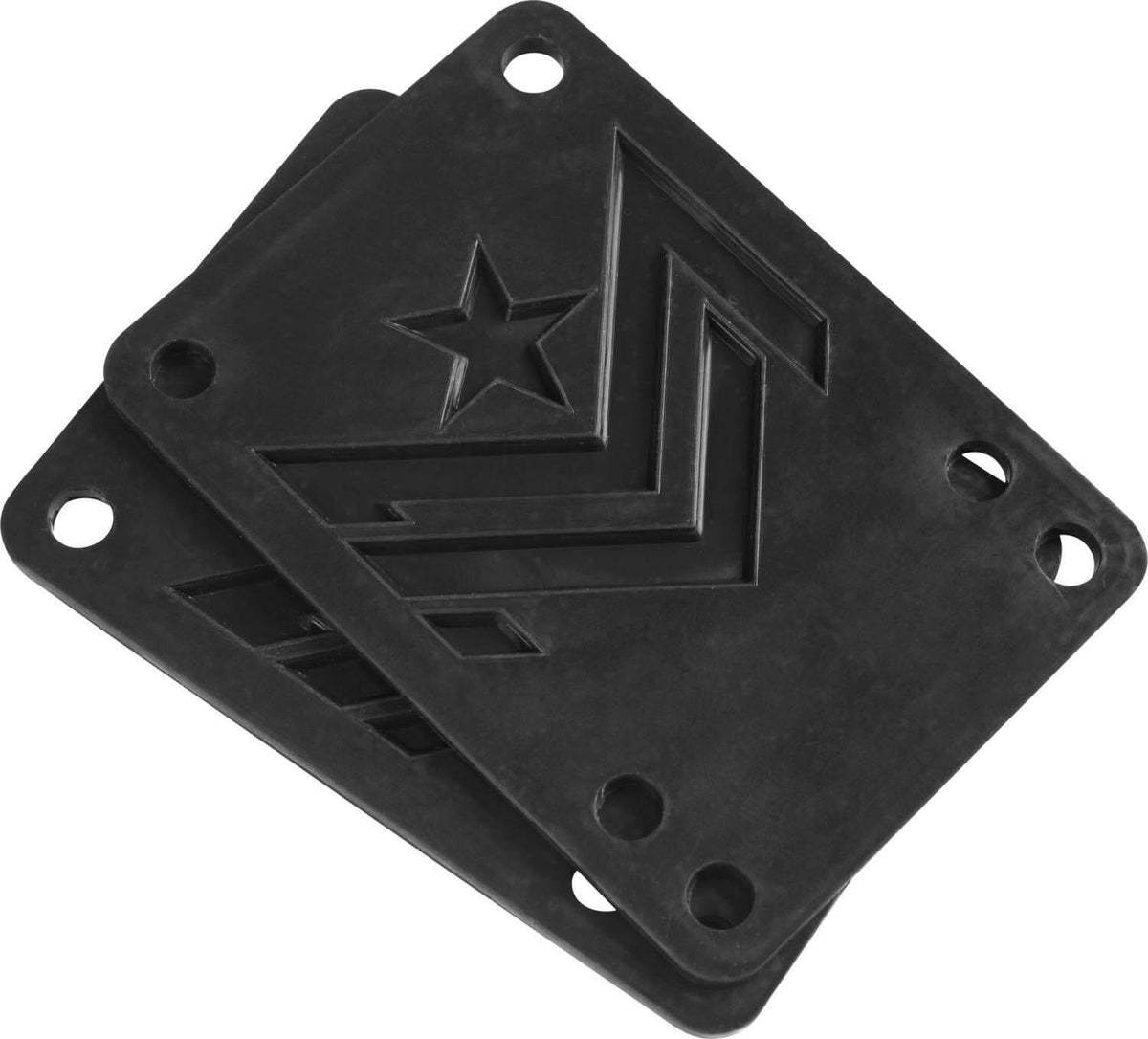 Mini Logo - Rubber .10 Riser Pads Black.