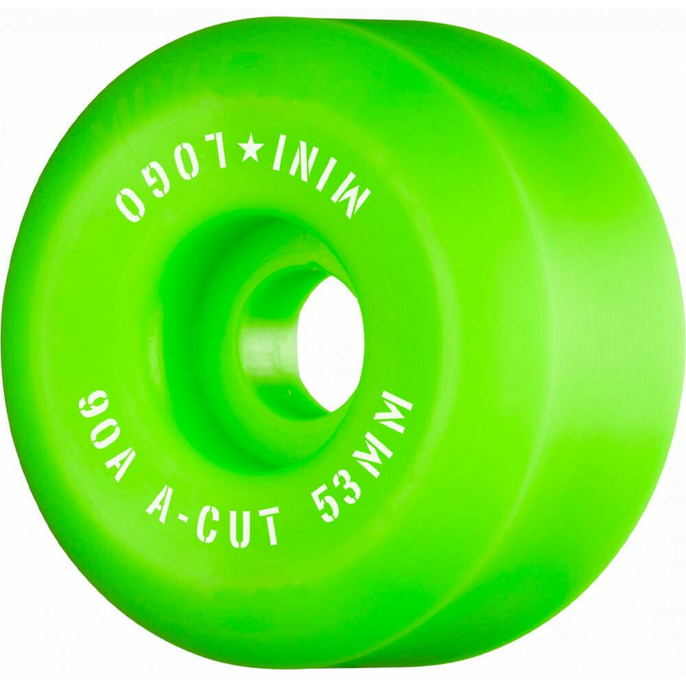 Mini Logo - Hybrid A Cut 2 Green 53MM 90A Skateboard Wheels.