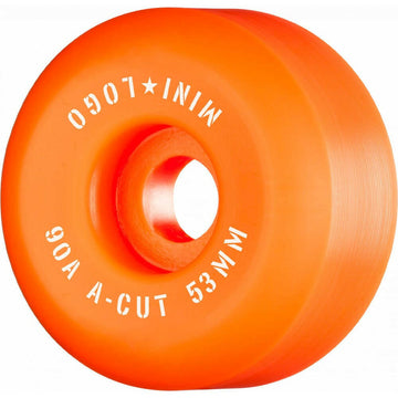 Mini Logo - Hybrid A Cut 2 Orange 53MM 90A Skateboard Wheels.