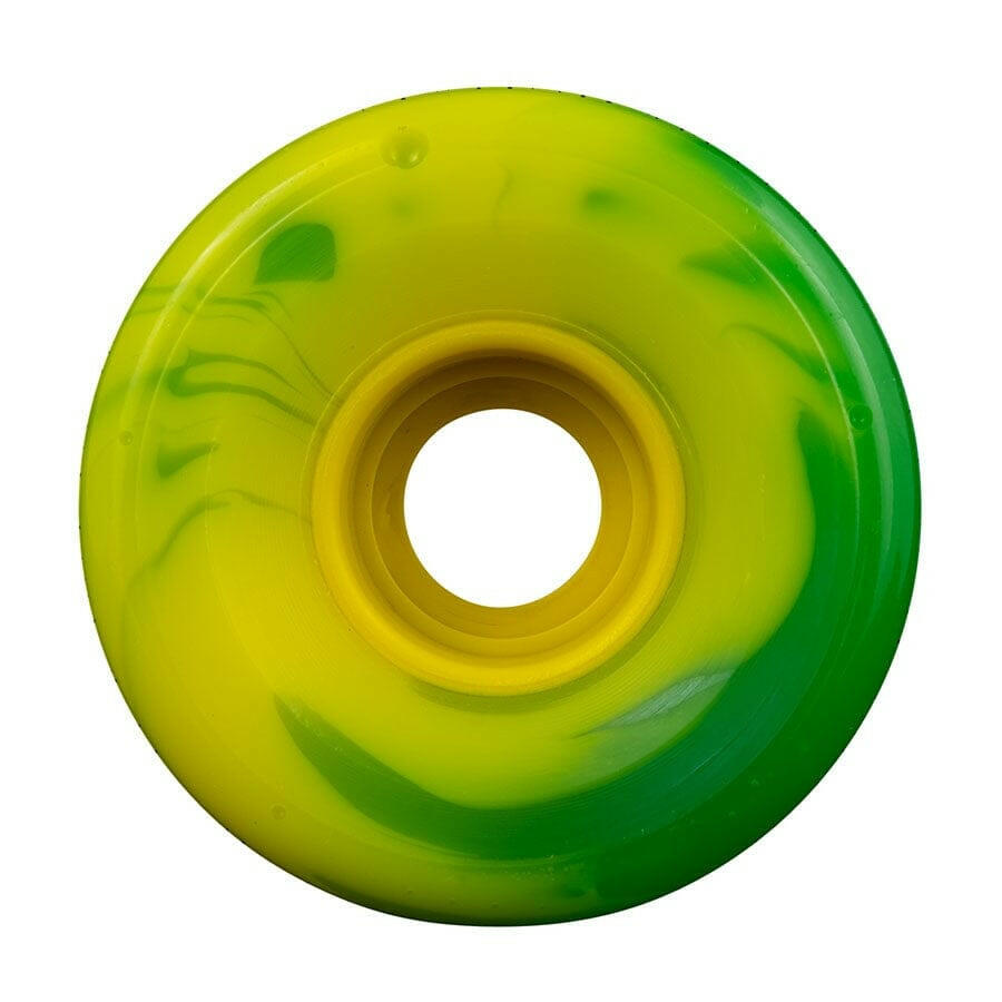 OJ - Super Juice Green/Yellow Swirl 60MM 78A Skateboard Wheels.