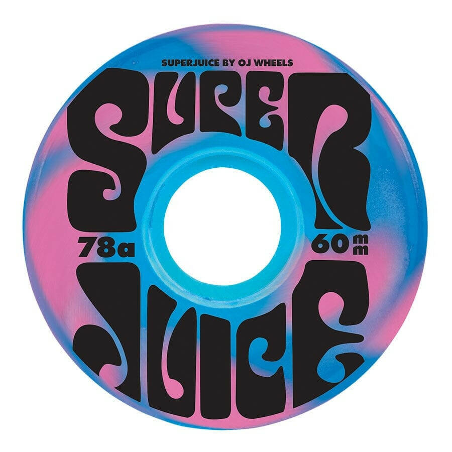 OJ - Super Juice Blue Swirl 60MM 78A Skateboard Wheels.