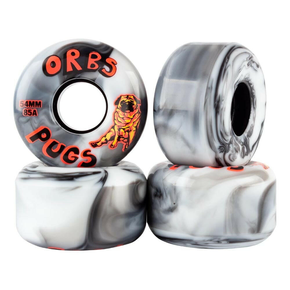 Orbs - Pugs Black/White 54MM 85A Skateboard Wheels.