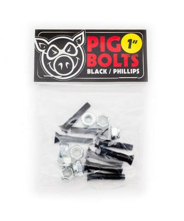 Pig - 1 Phillips Bolts Black.