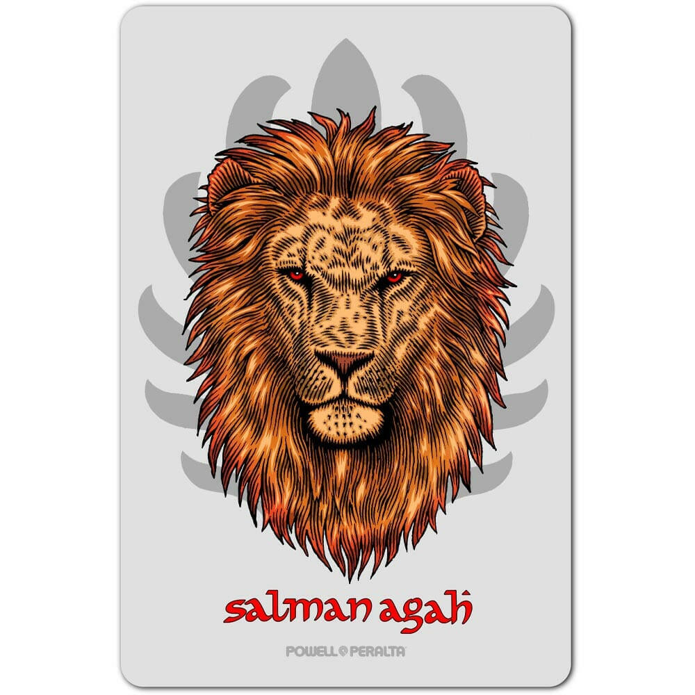 Powell Peralta - Salman Agah Lion 4.5" Sticker.