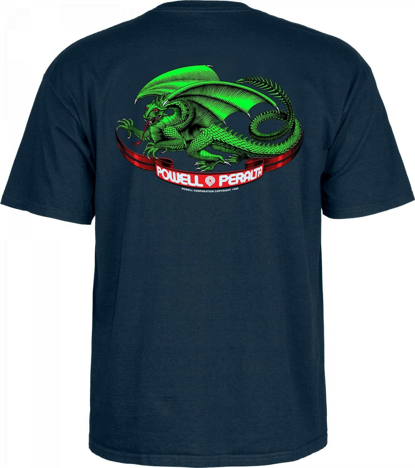 Powell Peralta - Oval Dragon Tee Navy.