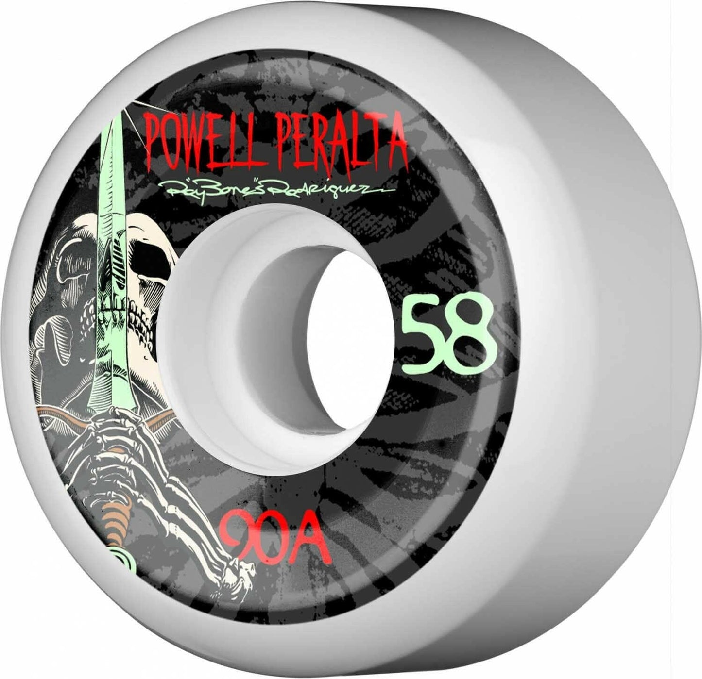 Powell Peralta - Rodriguez Skull & Sword 58MM 90A PF Skateboard Wheels.