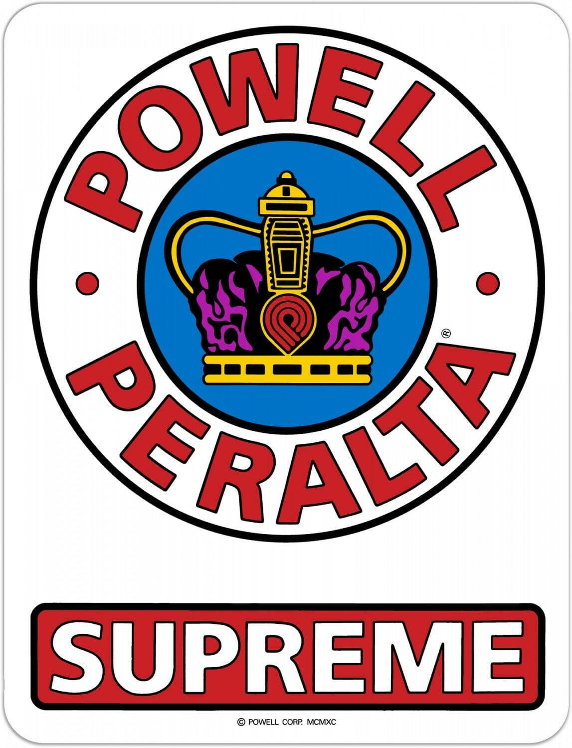 Powell Peralta - Supreme OG 3.25" Sticker.