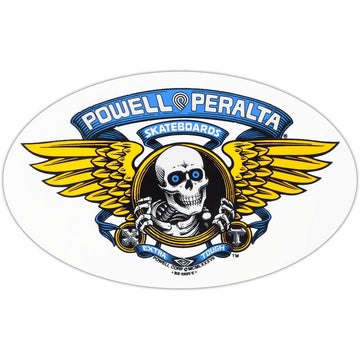 Powell Peralta - Winged Ripper Blue 6.5" Sticker.